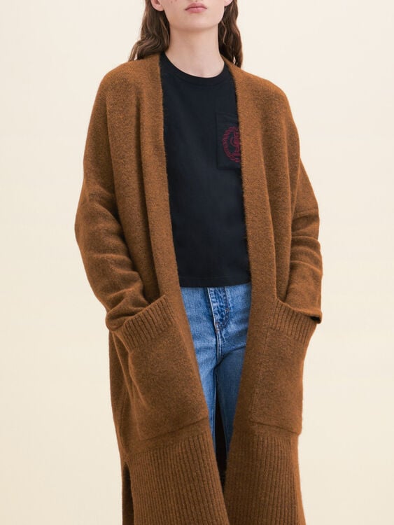 MARS Long oversized cardigan - Sweaters - Maje.com