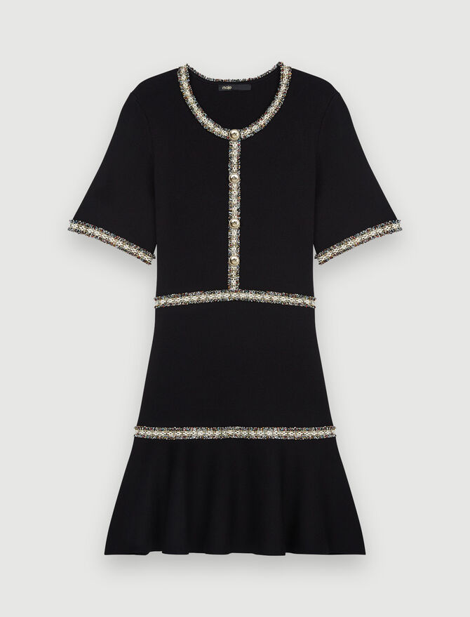 222RONGALON Knit dress with contrasting trim - Dresses - Maje.com