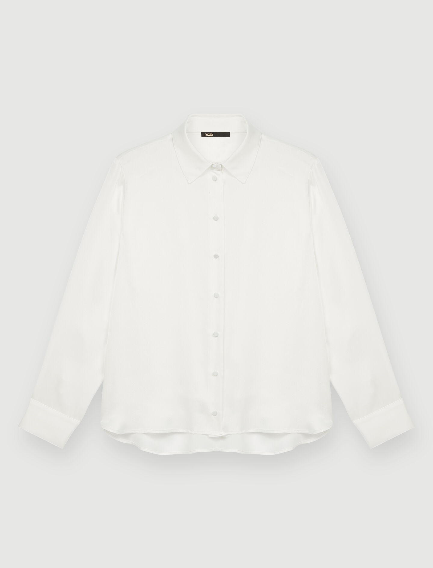120CECILY White silk shirt - Tops & Shirts - Maje.com