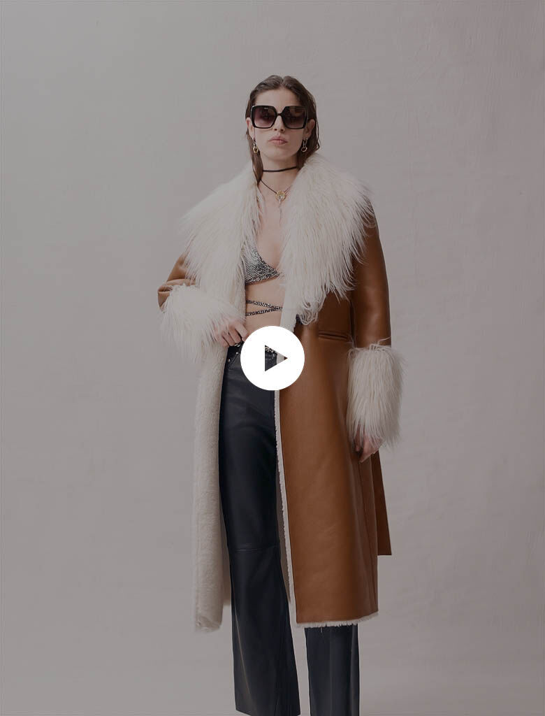 123GAGA Long faux fur coat - Autumn-Winter Collection - Maje.com