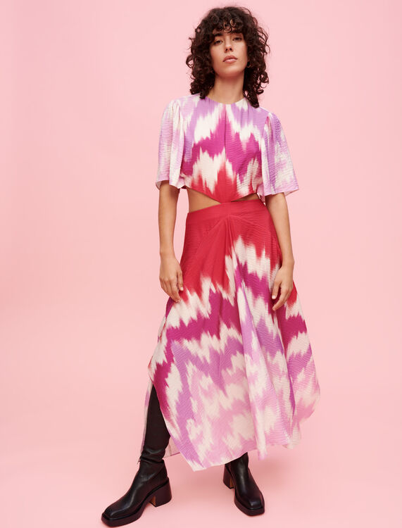 Tie and Dye asymmetric scarf dress - Autumn-Winter Collection - MAJE