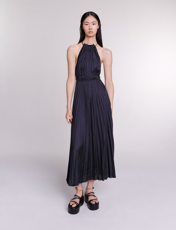 123RIX Long satin dress - Dresses - Maje.com