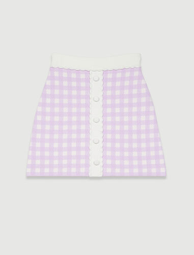 Maje Straight skirt in checked jacquard. 1