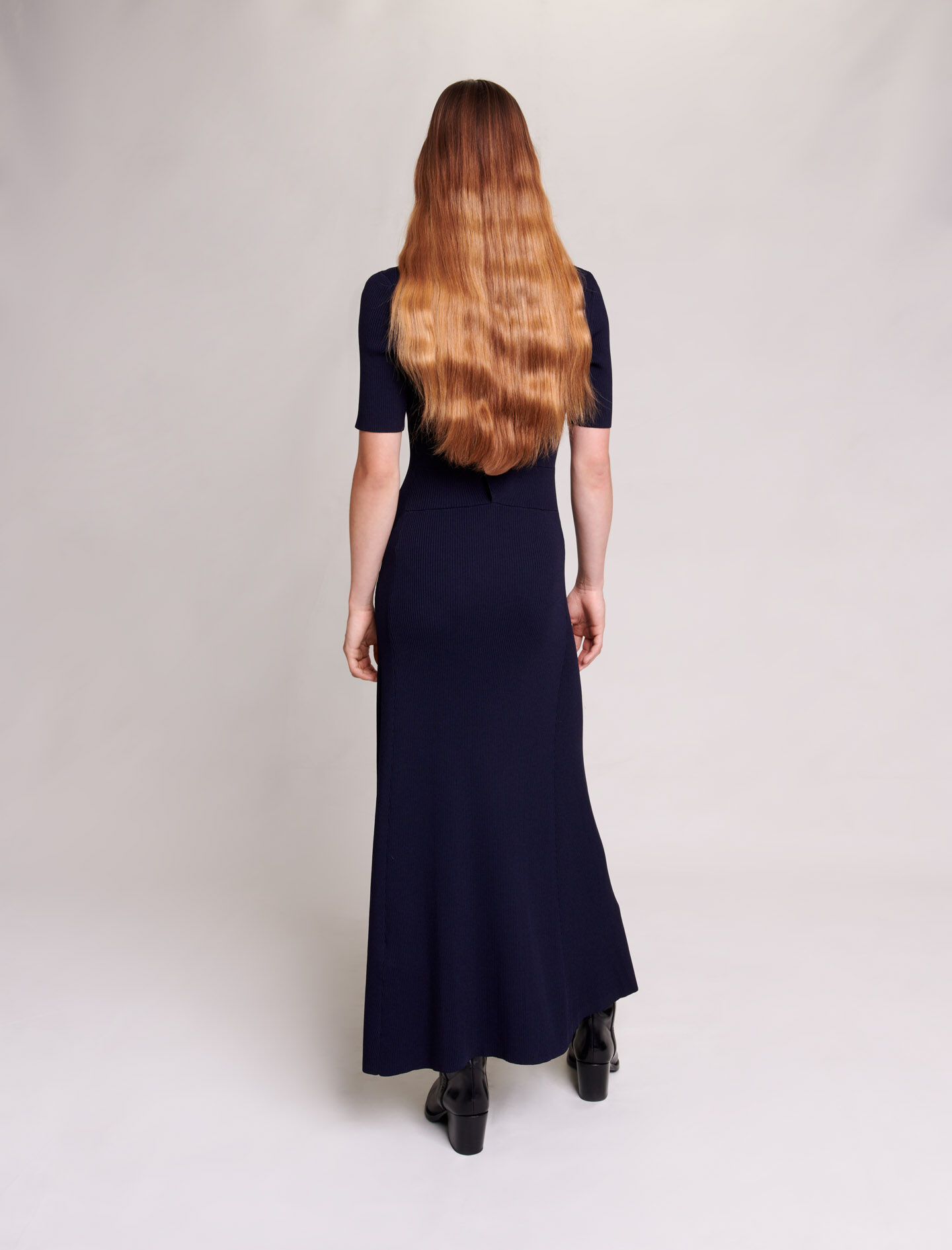 223ROLORA Long cut-out knit dress - Dresses - Maje.com