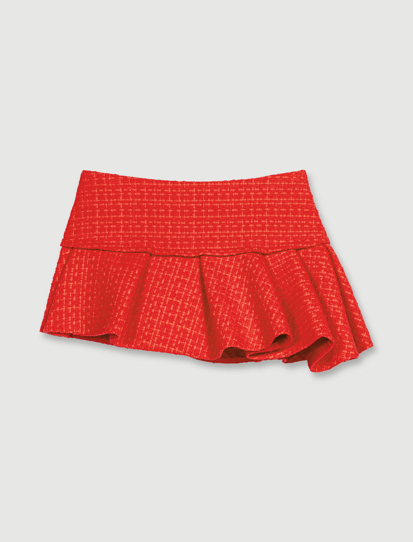 224JIBALA Asymmetrical tweed miniskirt - Skirts - Maje.com
