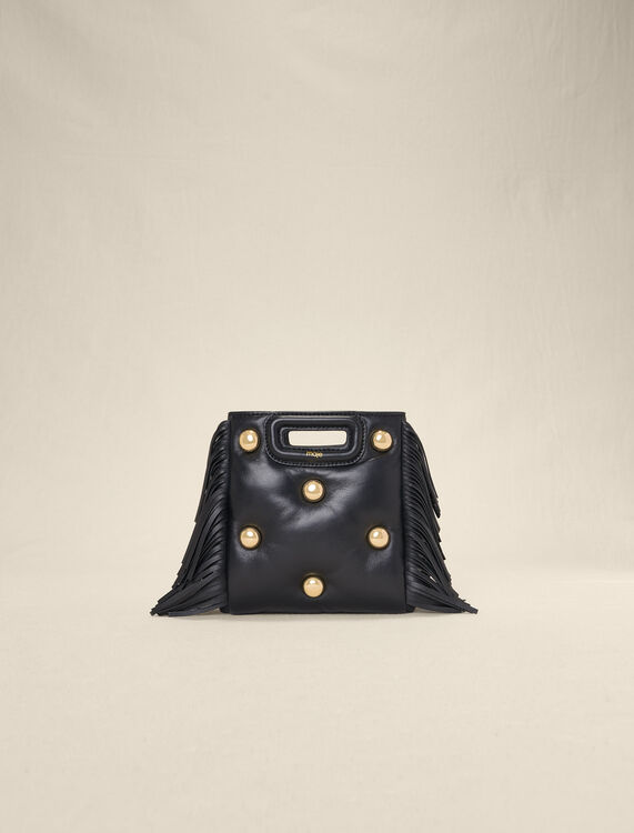 Studded quilted leather mini M bag - Mini Bags - MAJE