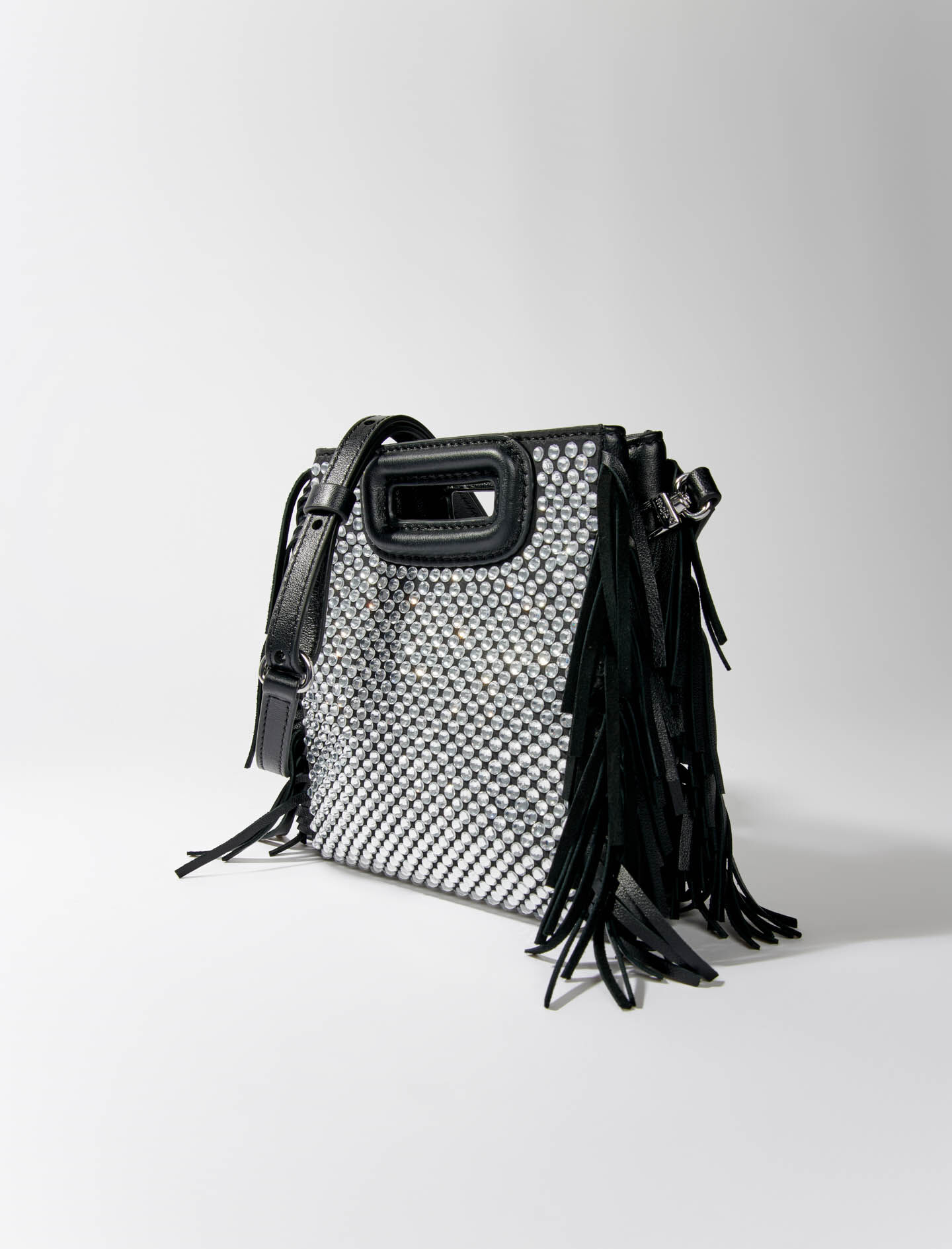 Sac maje noir discount franges