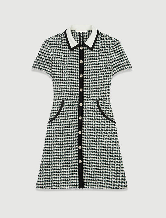 maje tweed style straight dress Cinosural International School
