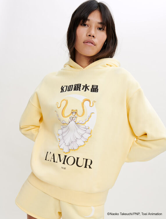 L’AMOUR hooded sweatshirt - Sweaters & Cardigans - MAJE