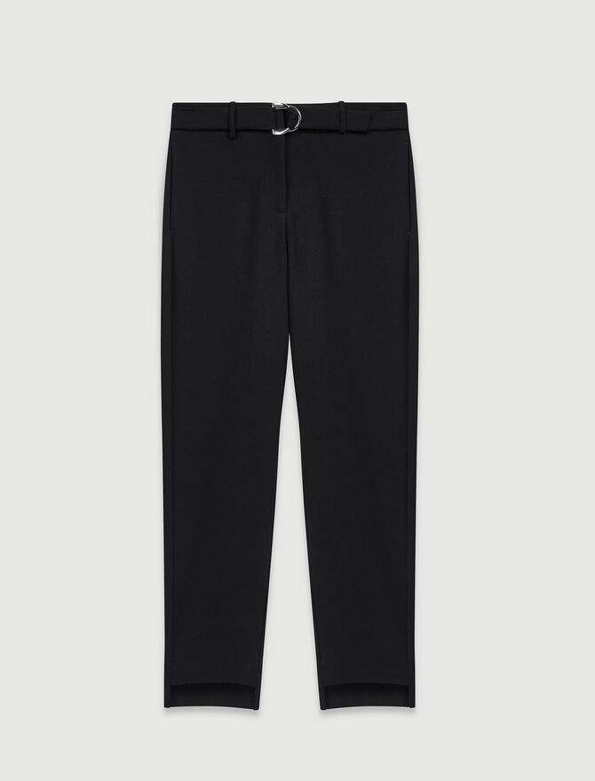119PALMA Tailored trousers with belt - Pants & Jeans - Maje.com