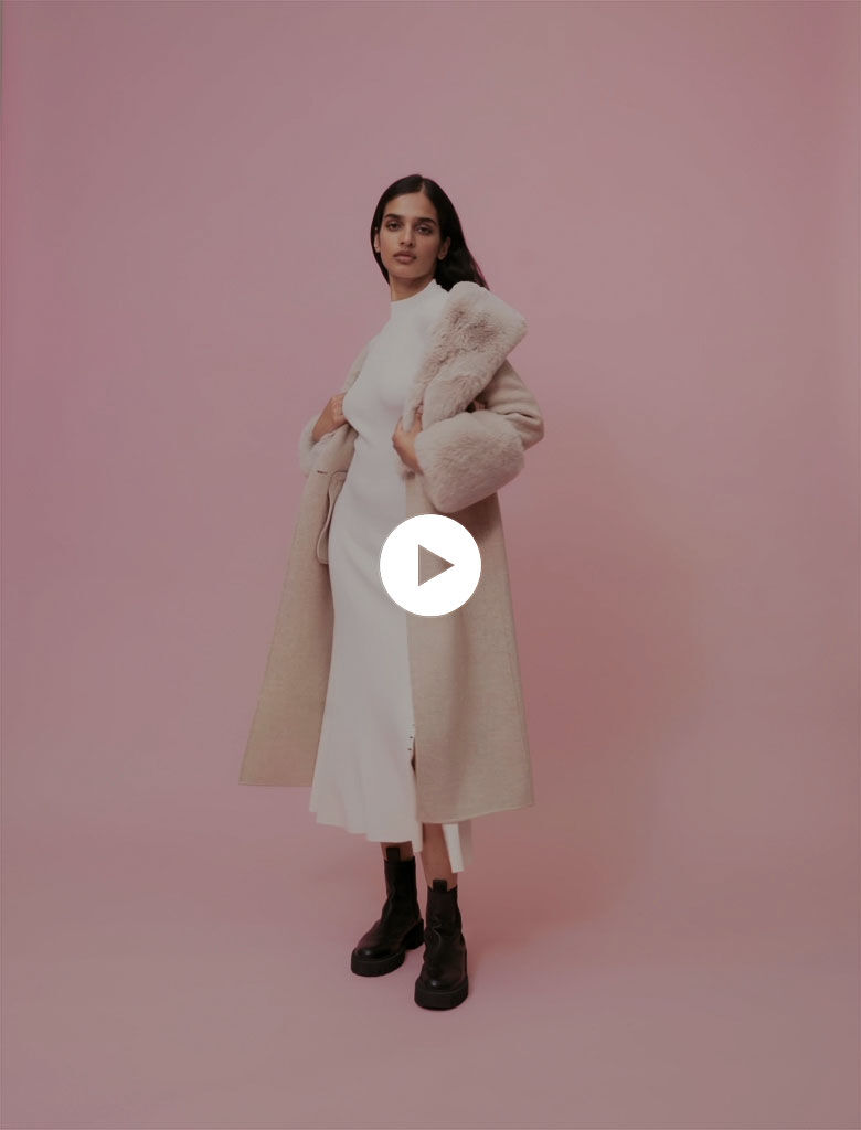 discount 89% Zara Duffel coat WOMEN FASHION Coats Duffel coat Fur Pink S 