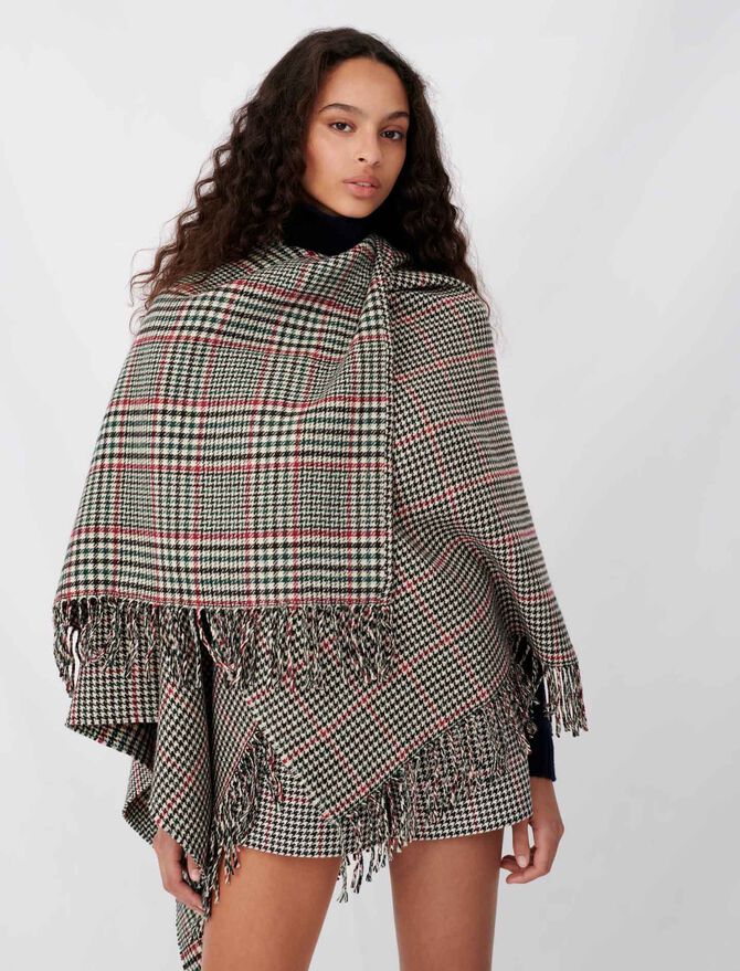 120EMMACOLMAR Wool blend poncho - Scarves & Ponchos - Maje.com