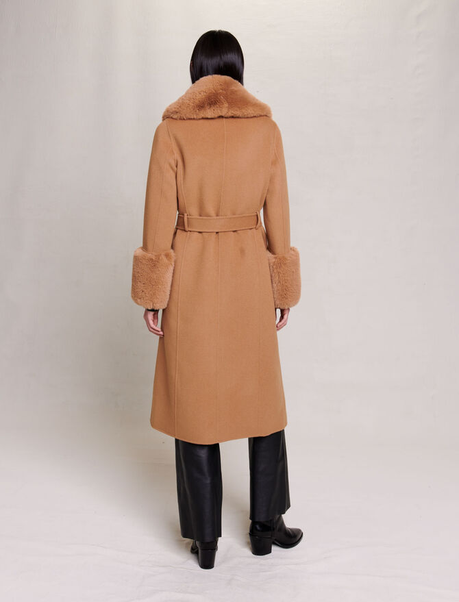123GOAL Long checked coat - Coats - Maje.com