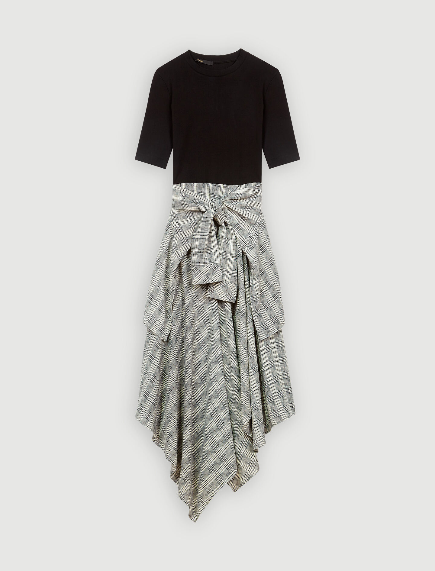 119RAPRI Layered Dress with Scarf Skirt 