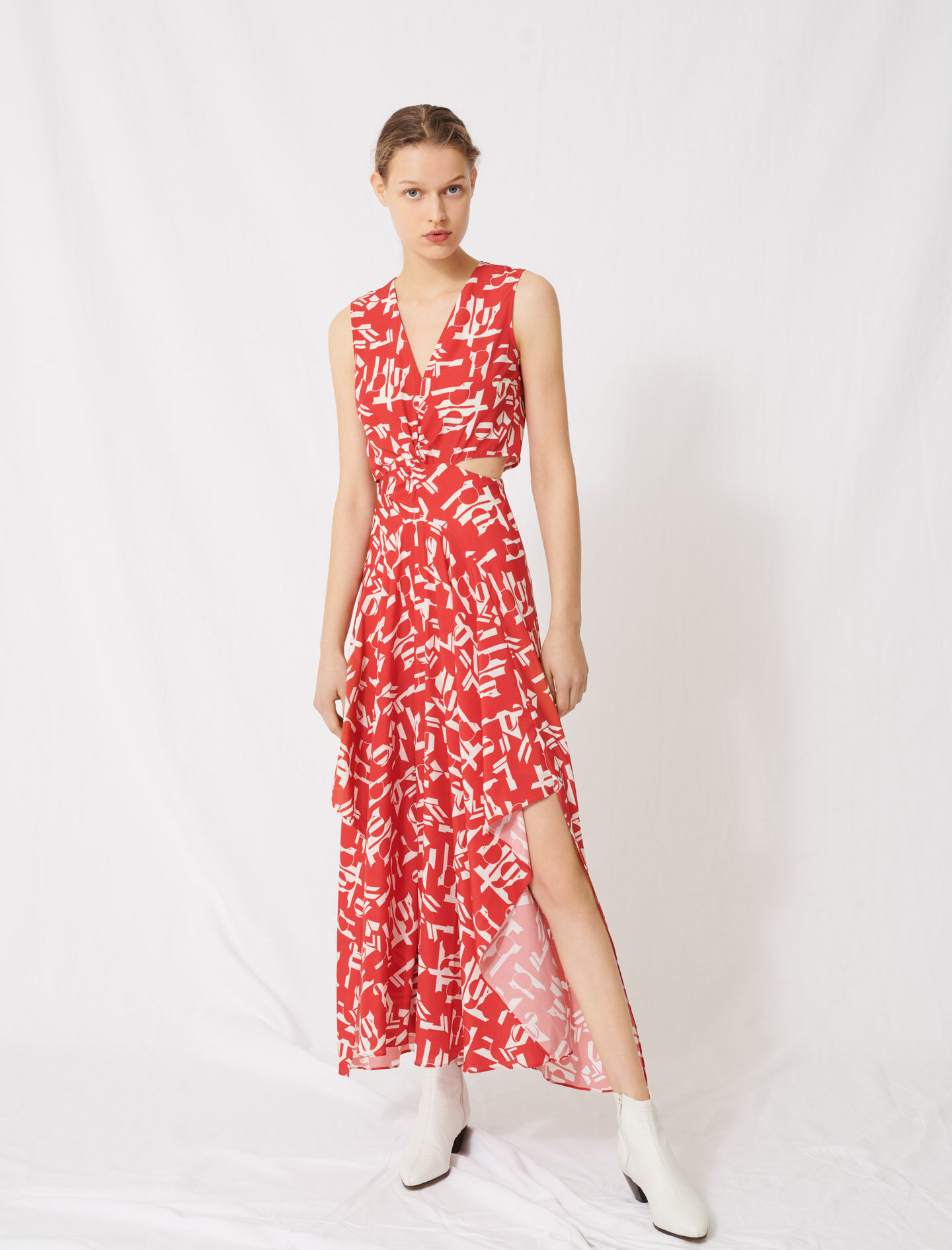 Red dress with cutous - Dresses - Maje 