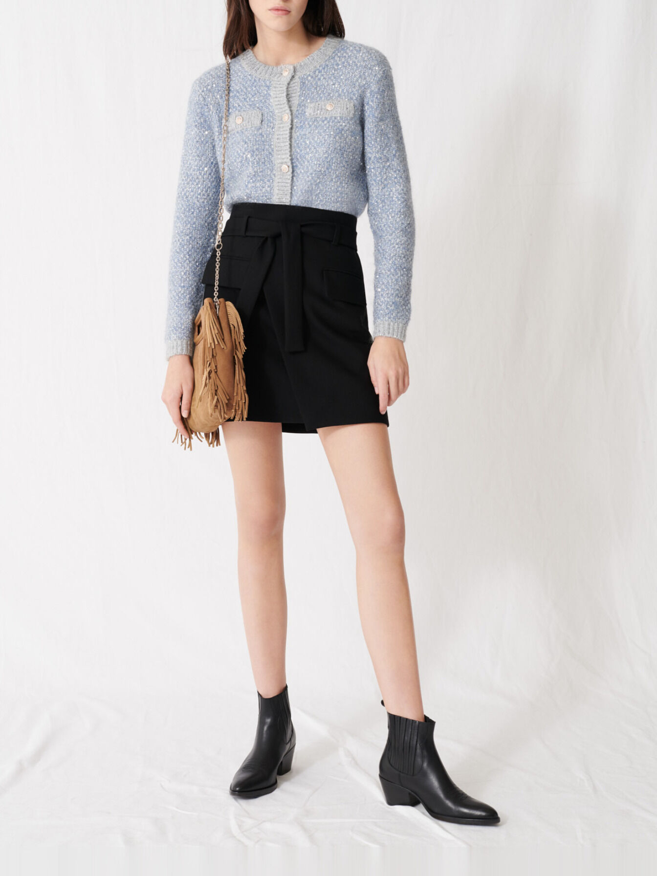 maje denim skirt