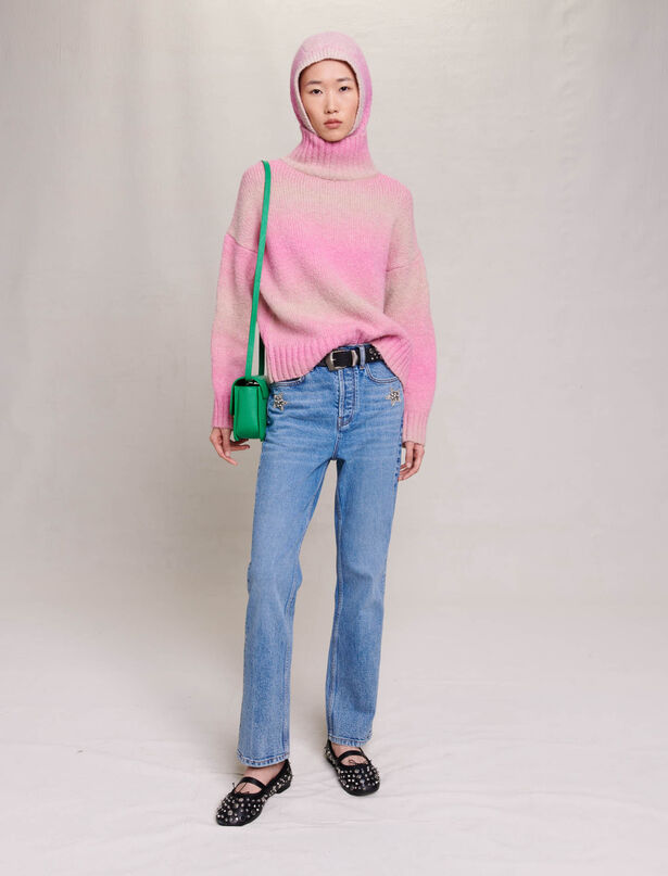 마쥬 Maje Gradient knit jumper,Pink