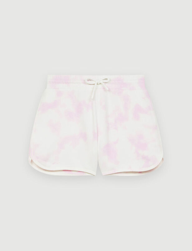 마쥬 Maje Tie-dye fleece shorts,Pink