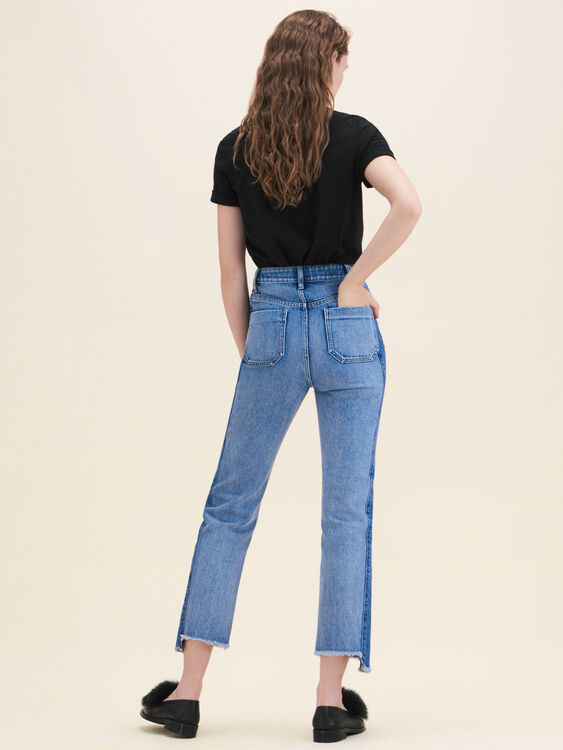 PACKY Straight-cut faded denim jeans - Pants & Jeans - Maje.com