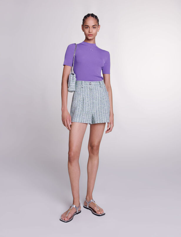 마쥬 Maje Tweed shorts,Multi-Coloured