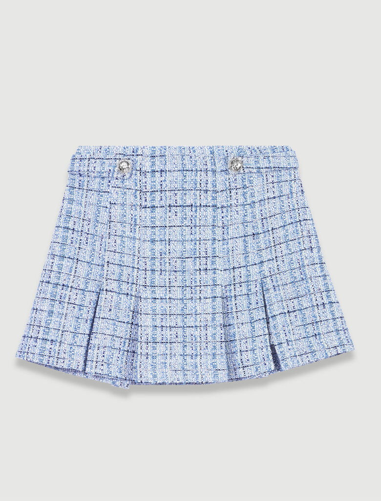 Monogram Denim Button Tab Skirt - Ready-to-Wear