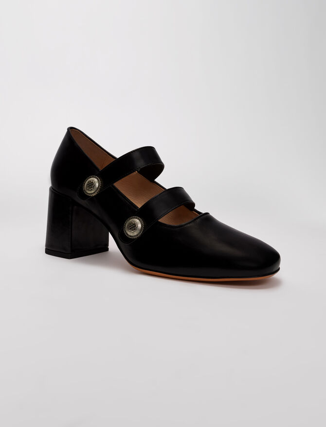 121FLIRTE High-heeled leather Mary Janes null 