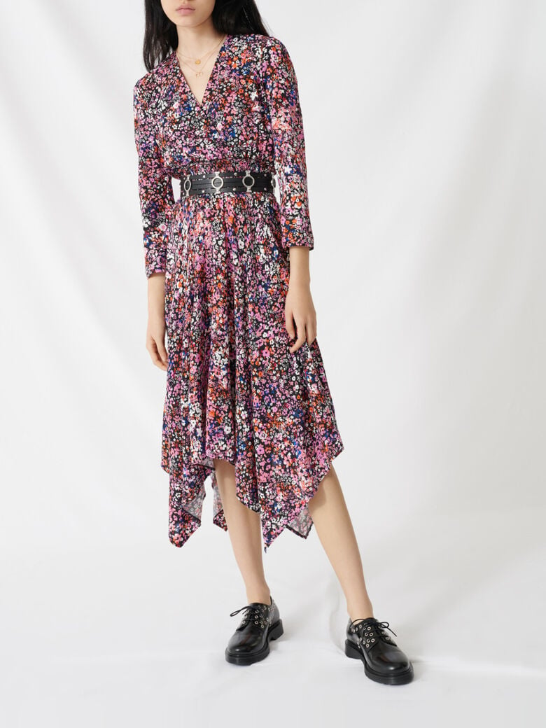 220RAYEMI Floral wrap dress - Dresses - Maje.com