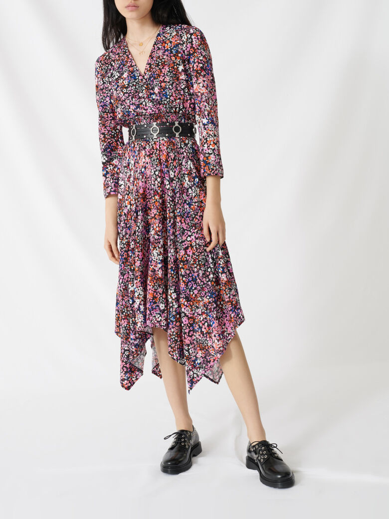 220RAYEMI Floral wrap dress - Dresses - Maje.com