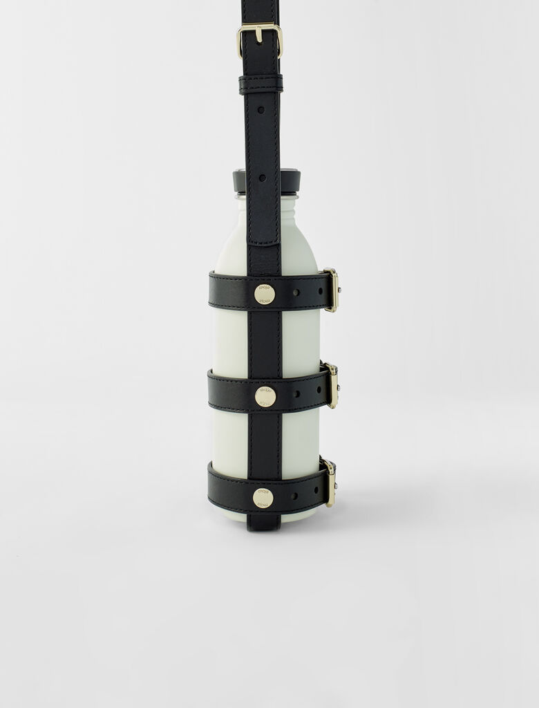 Leather crossbody water bottle holder – Geometric Goods