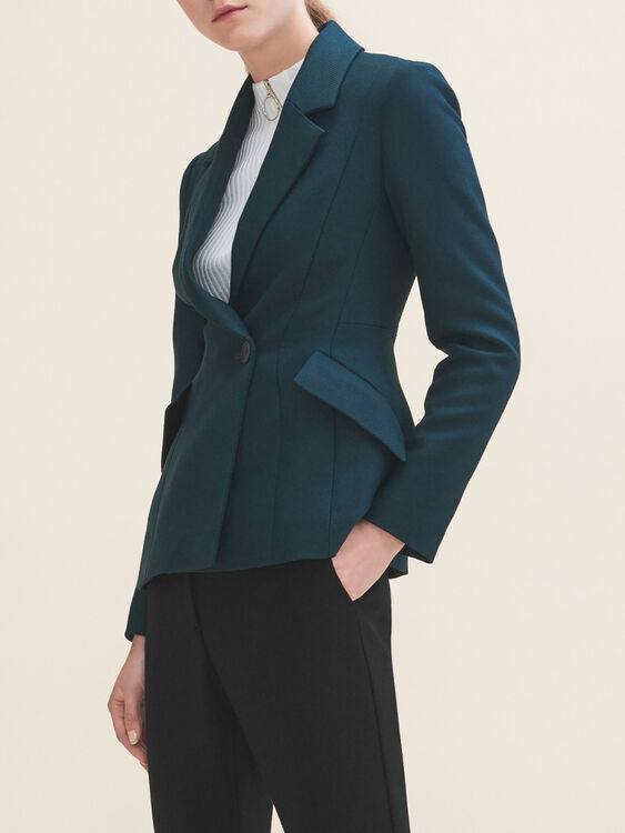 VINTAGE Structured jacket with peplum - Coats & Jackets - Maje.com