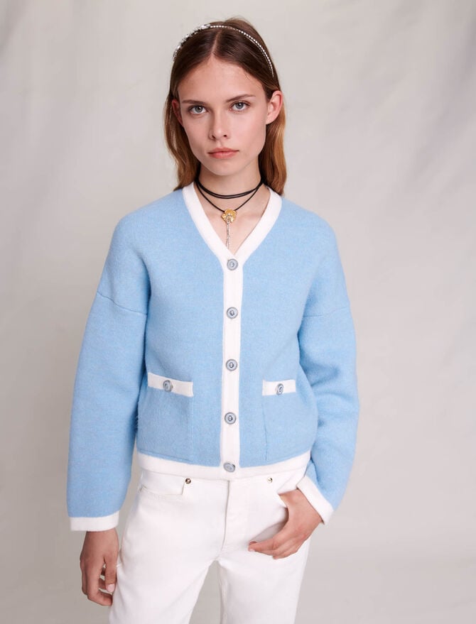 123MESTY Knit cardigan - Sweaters & Cardigans - Maje.com