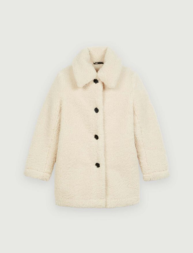 Faux fur coat : Coats & Jackets color Ecru
