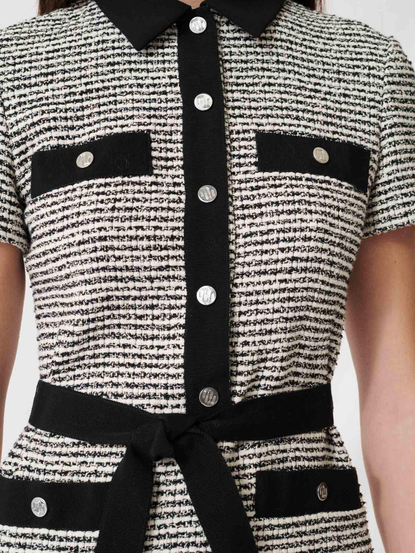 Maje tweed style straight dress top