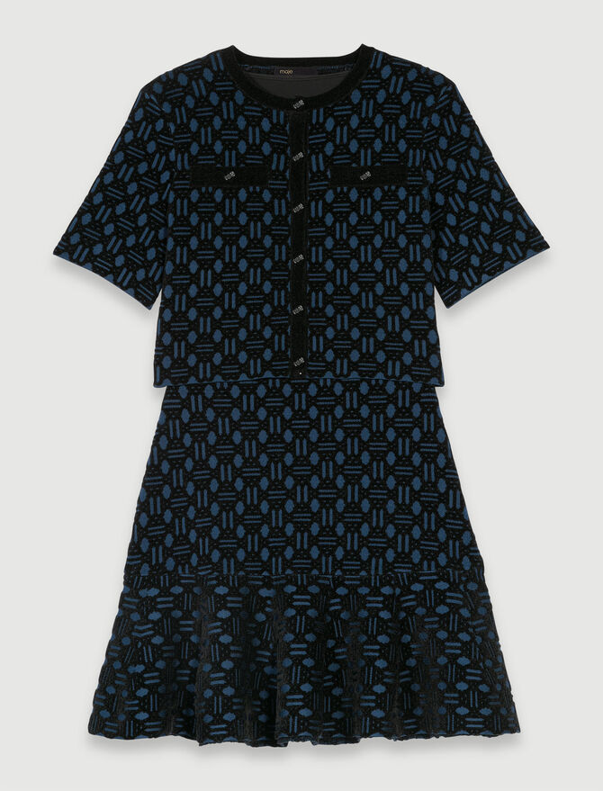Sale, Maje Knitted Monogram Mini Dress