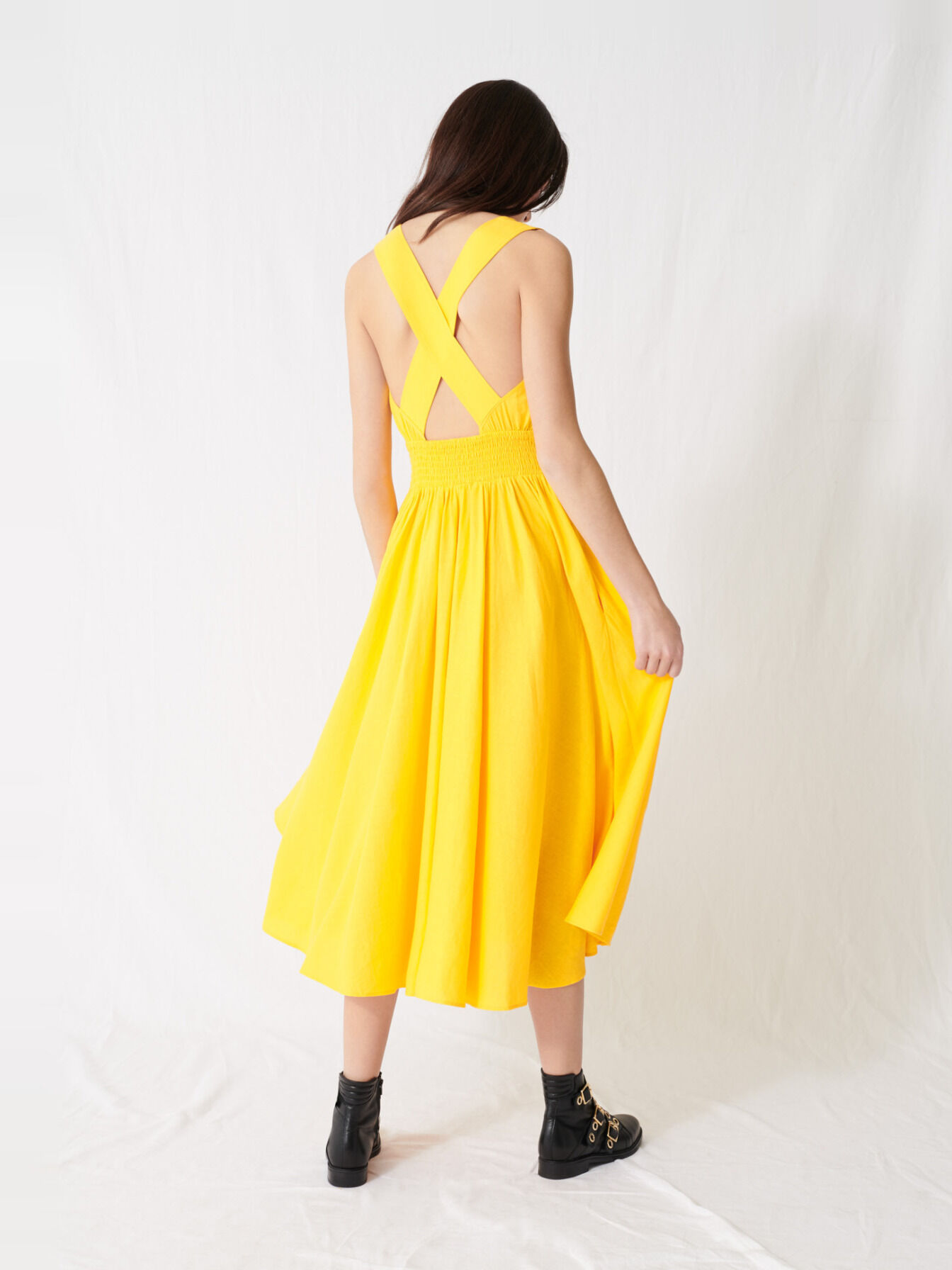 smock linen dress
