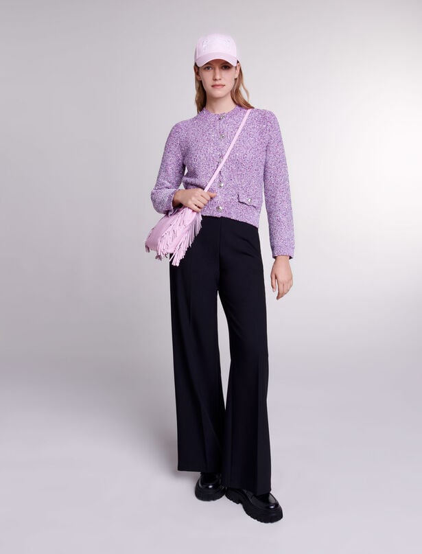 마쥬 가디건 Maje Sequin knit cardigan,Fuchsia pink