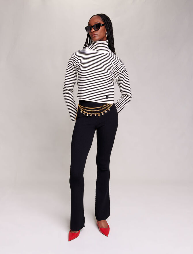 123PARISO Trousers in ribbed knit - Pants & Jeans - Maje.com