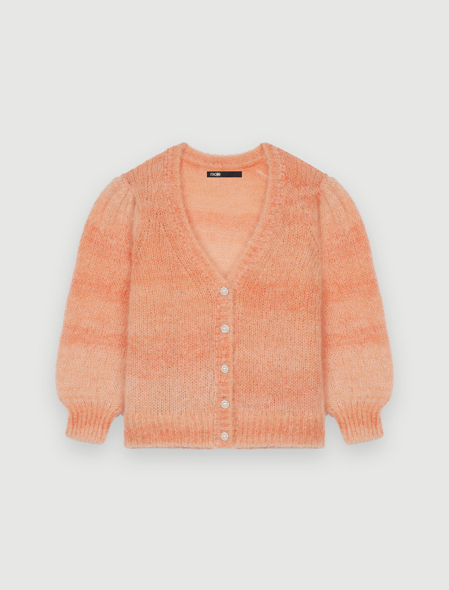 Maje Synthetic Fancy Knit Cardigan in Orange Womens Clothing Jumpers and knitwear Cardigans 