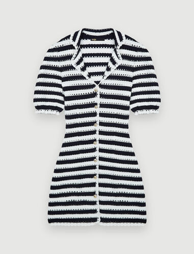 Maje Striped crochet-effect dress Add to my wishlist Votre article a été ajouté à la wishlist Votre article a été retiré de la wishlist. 1