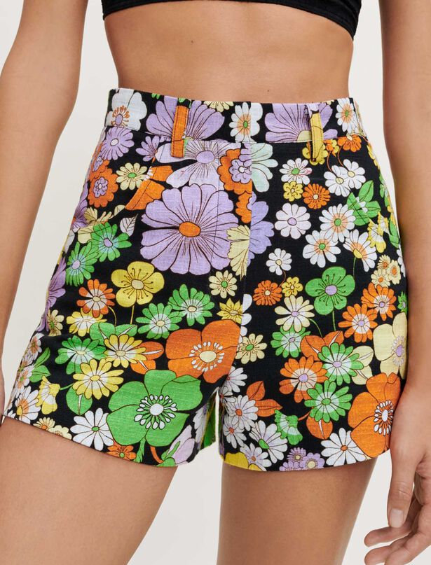 Maje 70s Floral print shorts