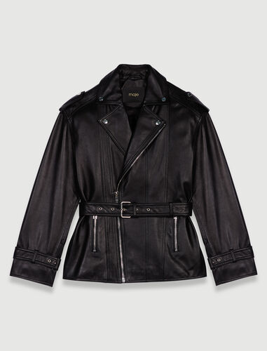 123BELFA Leather jacket Blazers - Jackets 