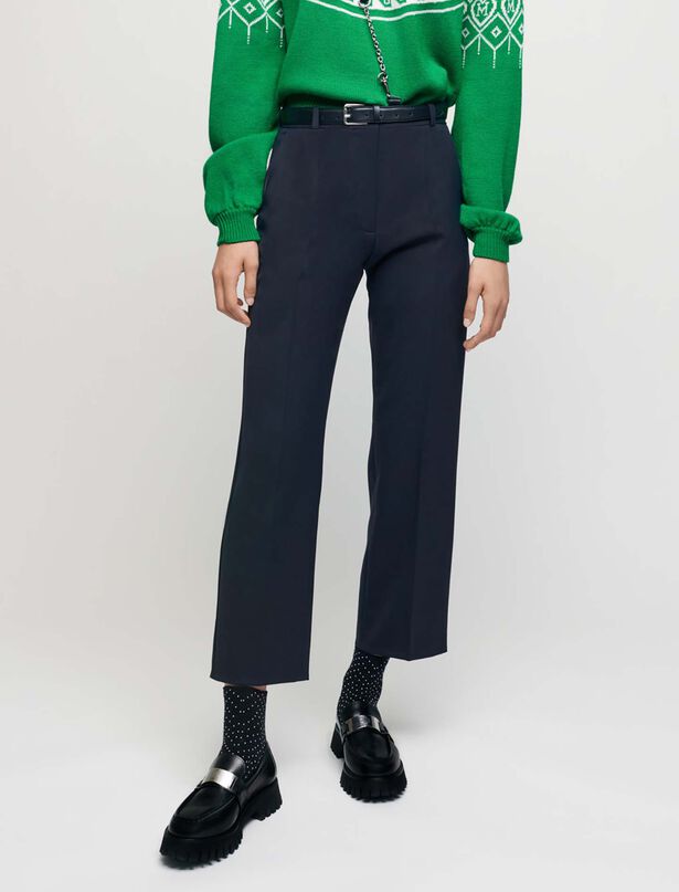 마쥬 Maje Jacquard sweater with stand-up collar,Green