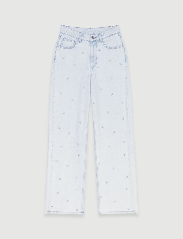 White Monogram Patch Jeans - Ready to Wear