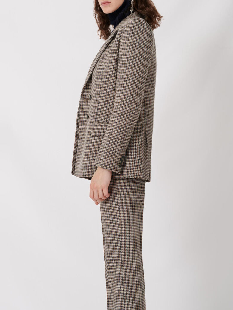 120VELING Checked suit jacket - Coats & Jackets - Maje.com