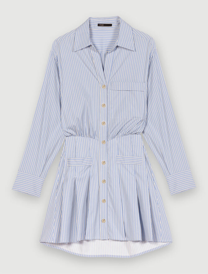 223RAUDREY Striped shirt dress - Dresses - Maje.com