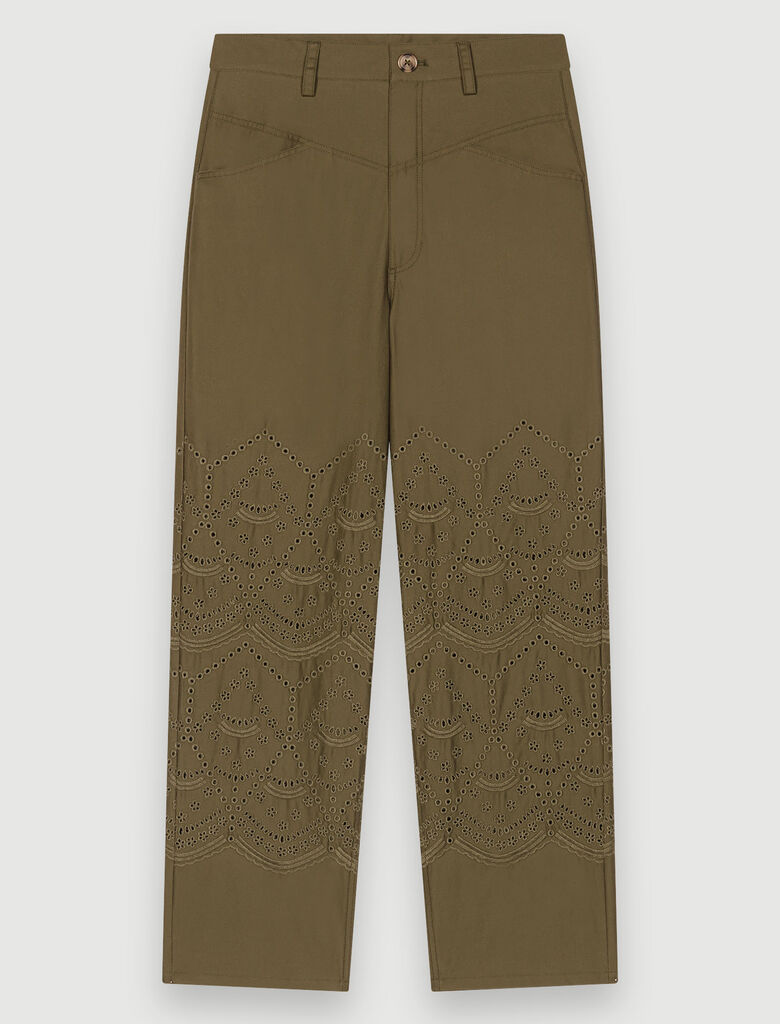 Louis Vuitton Embroidered Technical Cotton Cargo Pants BLACK. Size 46