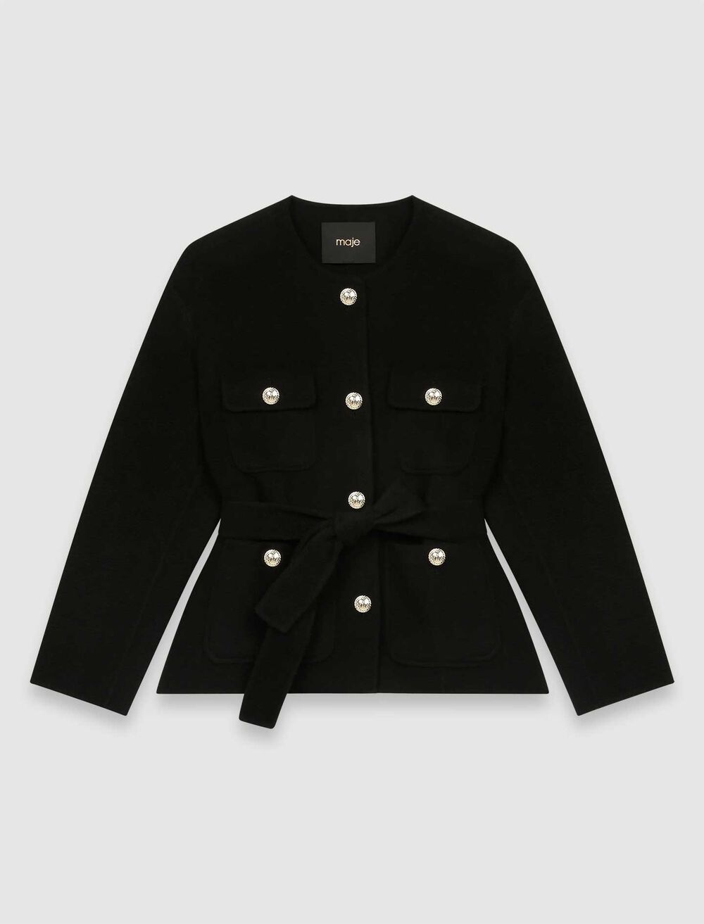 122GIFACE Textured double-faced coat - Coats & Jackets - Maje.com