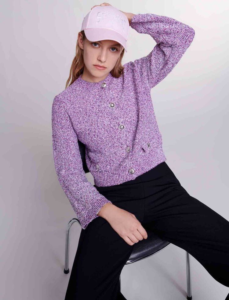 Womens Pink Sweaters Long Sleeve Knit Texture Cropped Sweater Crew Neck  Pullover Sweatshirt Jumper Tops
