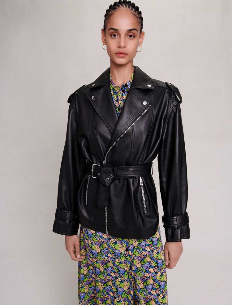 Women\'s Leather Jackets - Elegant & Trendy Maje 
