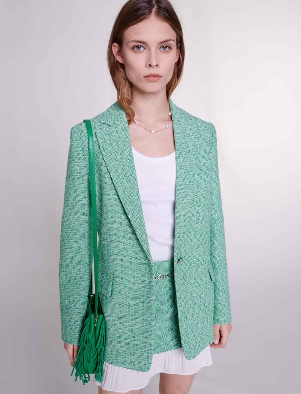 마쥬 Maje Tweed jacket,Green